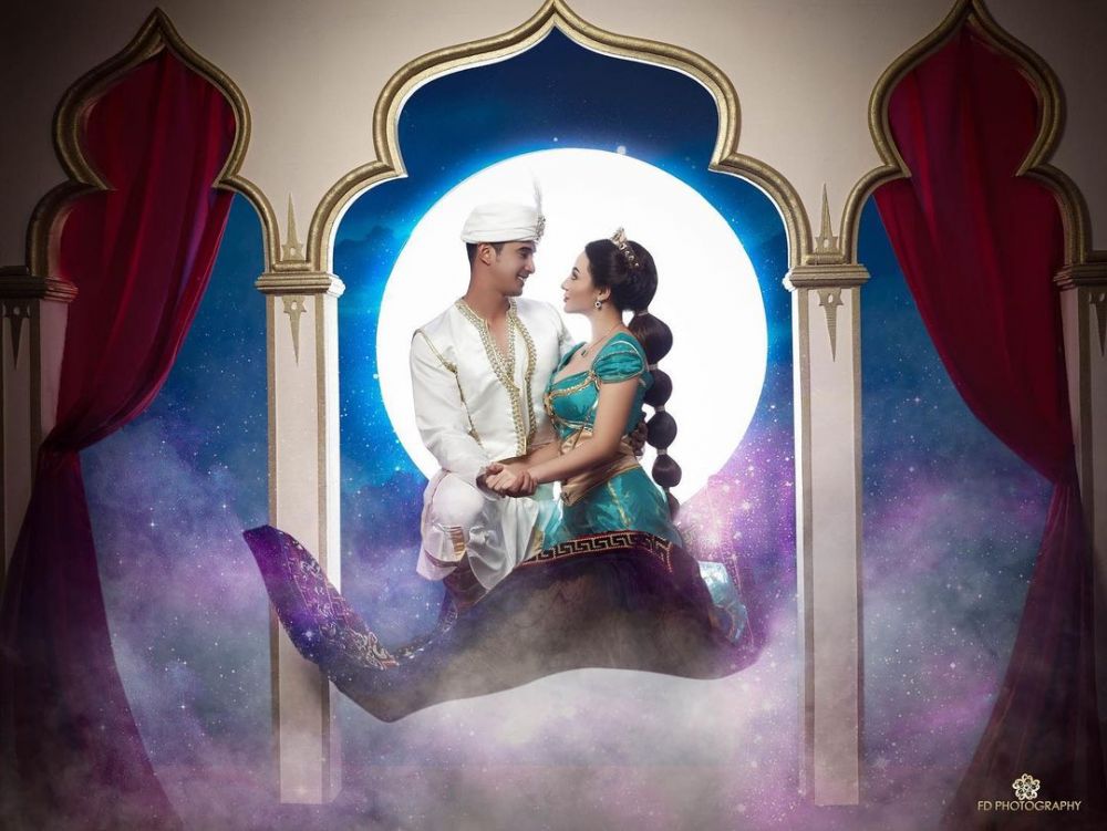 7 Pemotretan Ali Syakieb dan Margin Wieheerm bertema Aladdin, kece