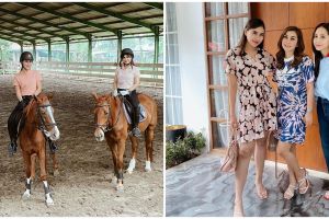 10 Momen seru Nagita Slavina dan ipar berkuda di tempat Nabila Syakieb