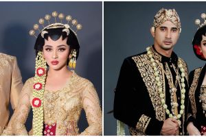 10 Potret Ali Syakieb dan Margin pakai baju pengantin Jawa, memukau