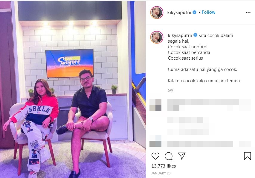 10 Gombalan mesra Kiky Saputri ini bikin jomblo kelepek-kelepek