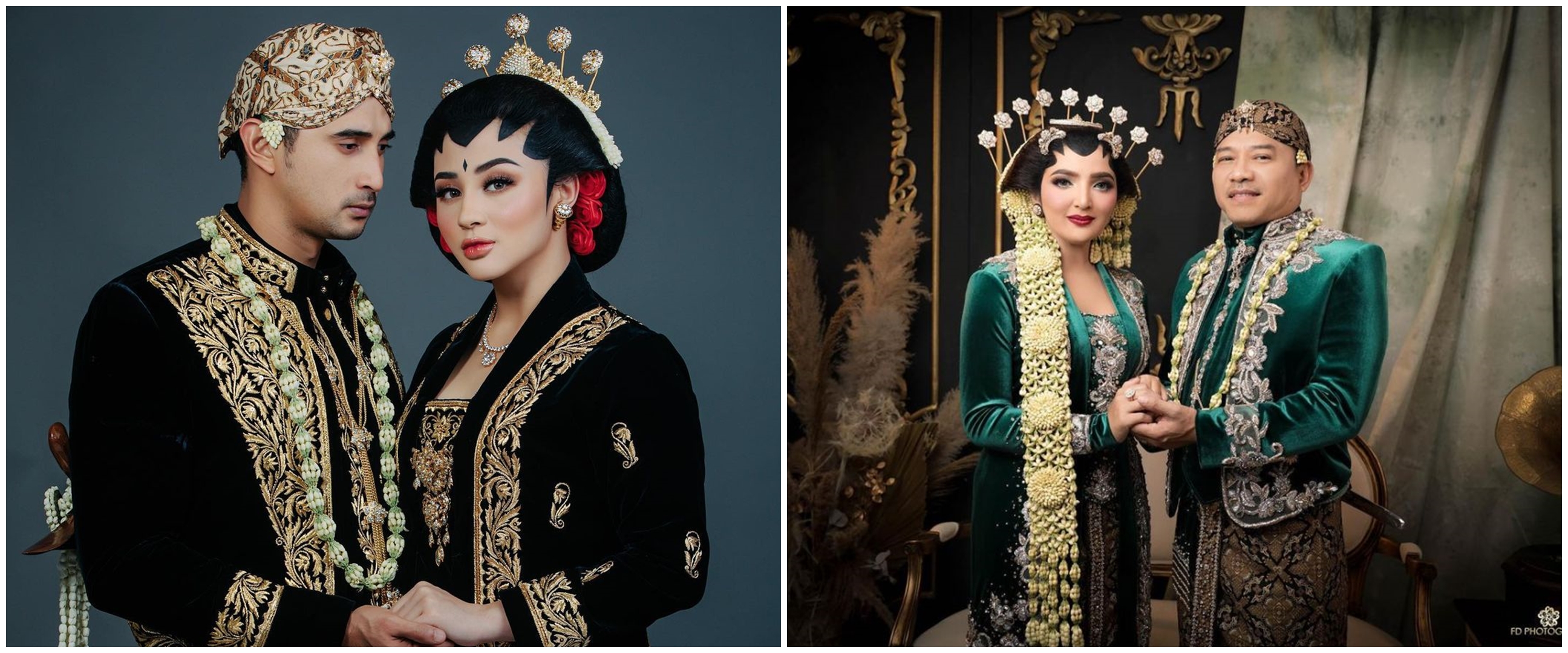 Penampilan 7 pasangan seleb dandan ala pengantin Jawa, manglingi