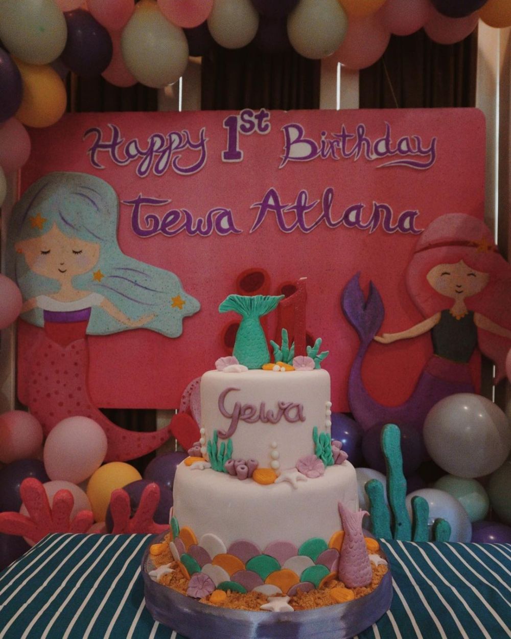 6 Momen ultah pertama Gewa, putri mendiang Glenn Fredly & Mutia Ayu