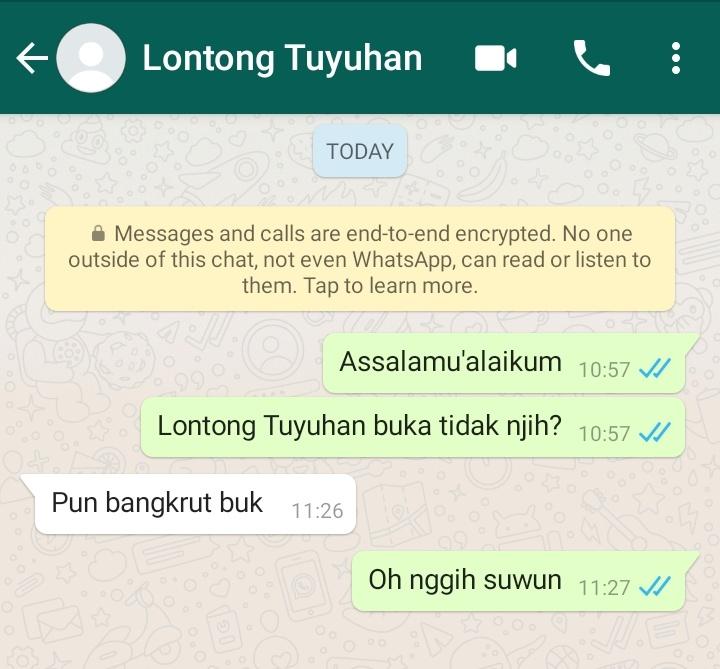 10 Chat pemberitahuan pedagang bangkrut ini bikin kasihan