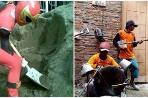 11 Aksi tukang bangunan menghibur diri pas kerja ini kocak abis