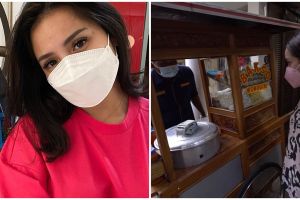 Ingin jajan, intip 10 potret Nagita borong 4 pedagang gerobak ke rumah