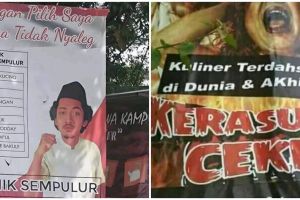 10 Spanduk dan baliho 'rawan salah paham' ini bikin lihat dua kali