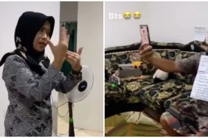 Dibantu suami, cara guru ini mengajar online bikin senyum