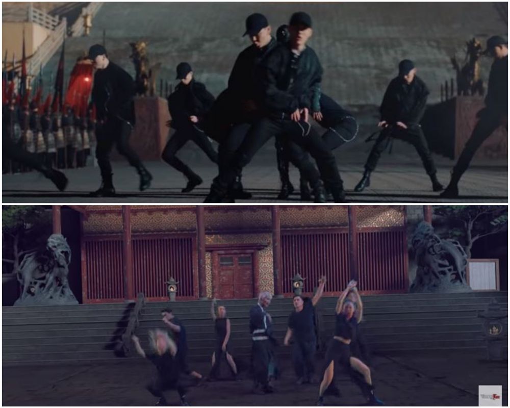 10 Potret kemiripan adegan video klip Young Lex dan LAY EXO