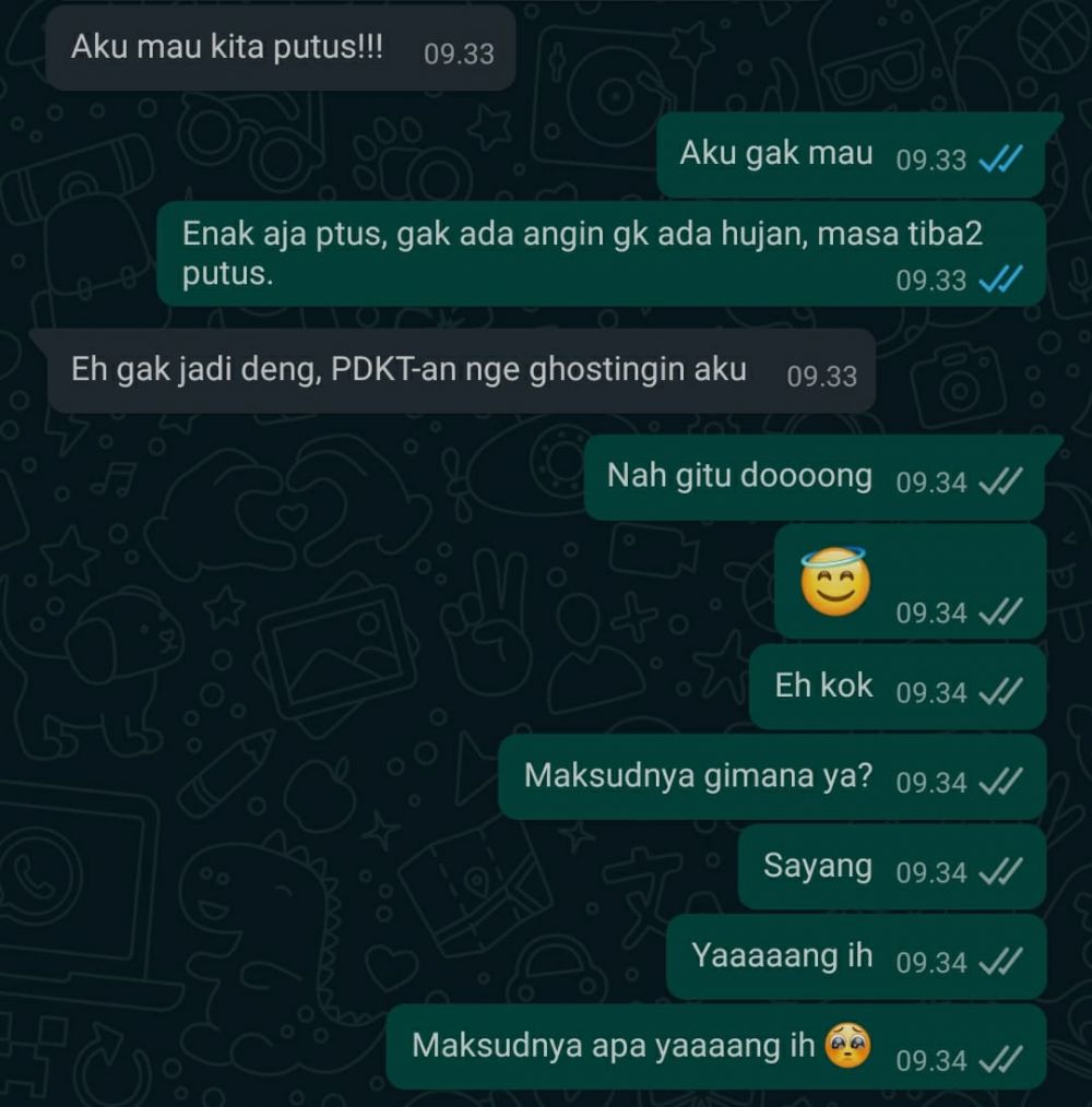 10 Chat gagal ngajak putus ini absurdnya bikin jomblo ketawa jahat