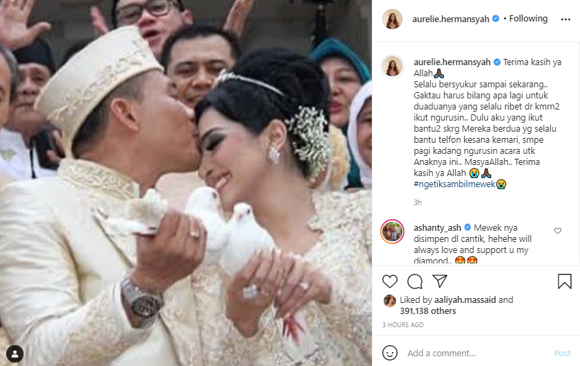 Segera menikah, Aurel Hermansyah tulis ungkapan haru untuk orang tua
