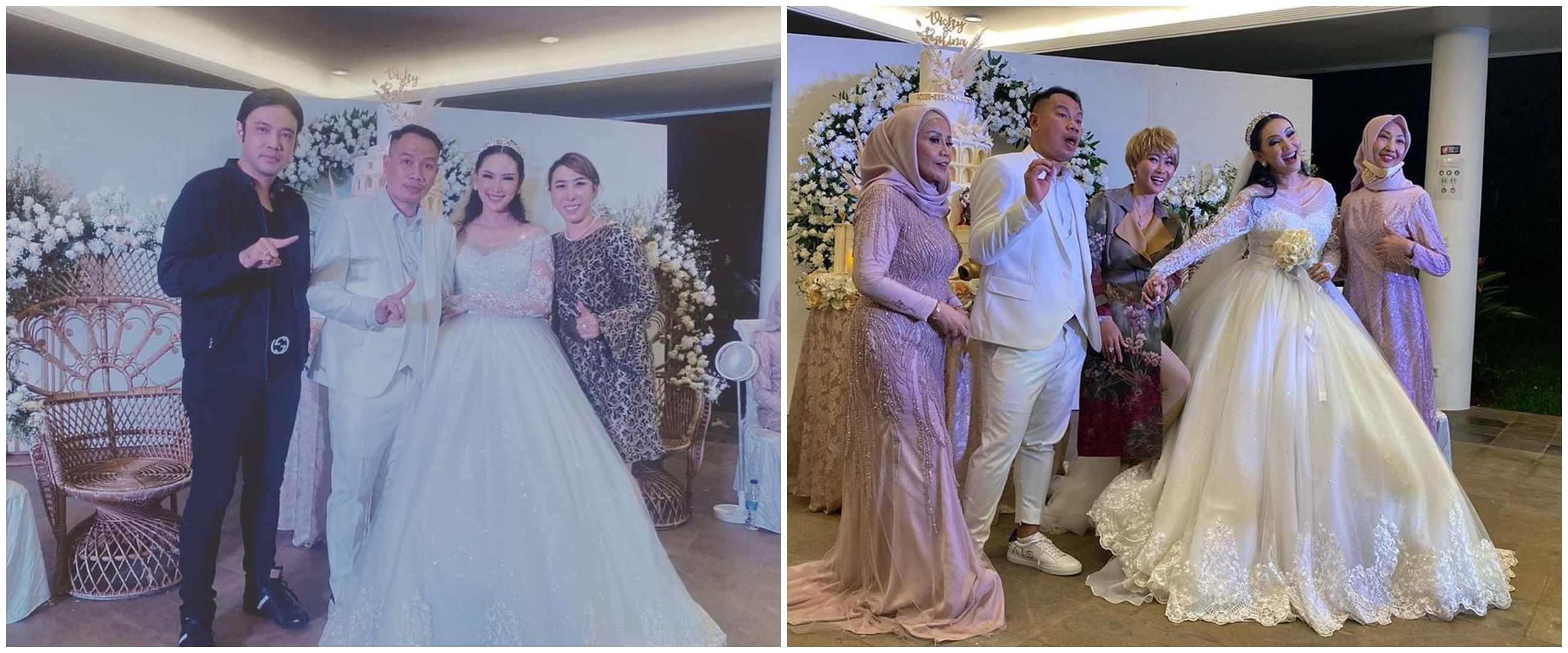 Gaya 7 seleb di pernikahan Kalina-Vicky, Celine Evangelista manglingi