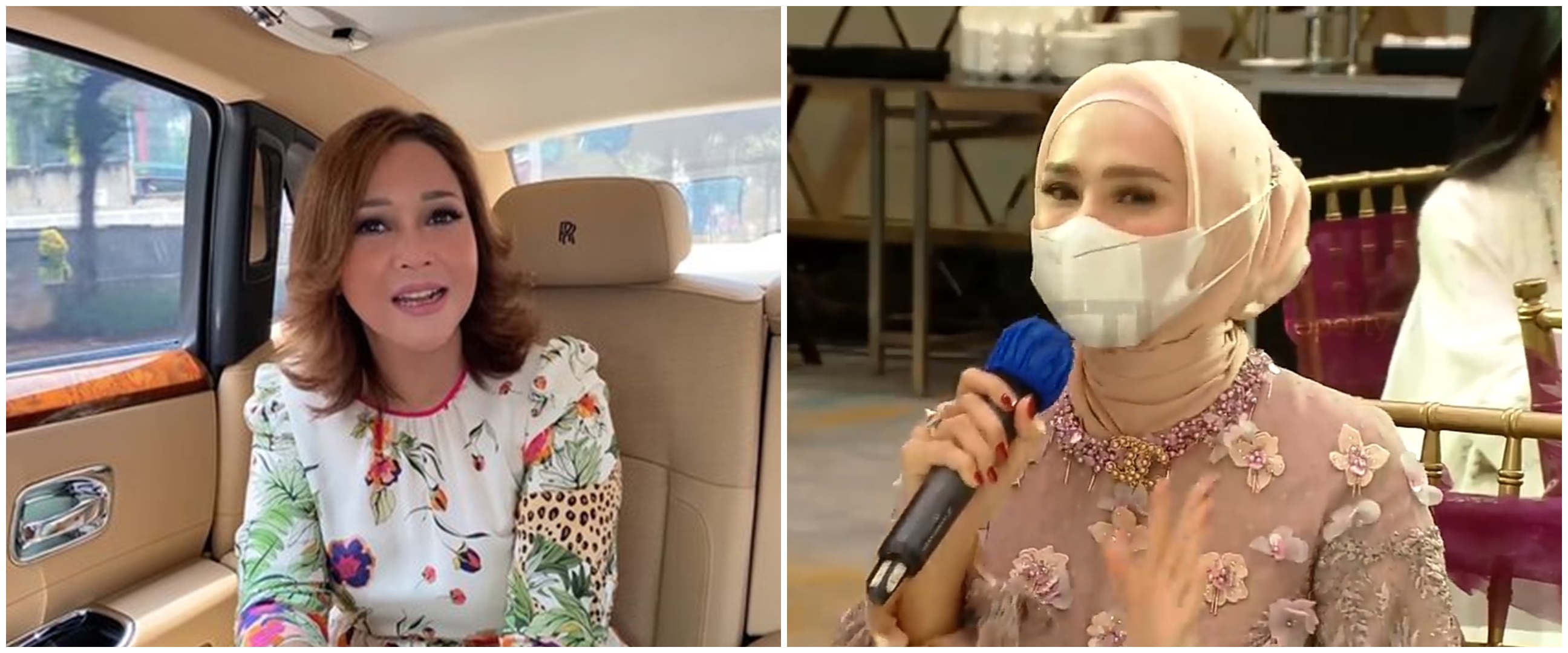 6 Beda gaya Maia Estianty dan Mulan Jameela hadiri lamaran Atta-Aurel