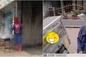 25 Kelakuan absurd pedagang kenakan kostum nyentrik, curi perhatian