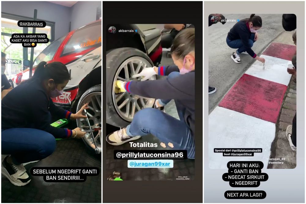 Bak pembalap, aksi Prilly Latuconsina drifting ini bikin deg-degan