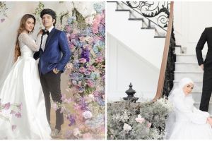 Potret 10 pasang seleb prewedding dengan baju pengantin, tampil beda