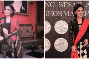 12 Gaya Yuni Shara pakai kebaya klasik, anggun bersanggul