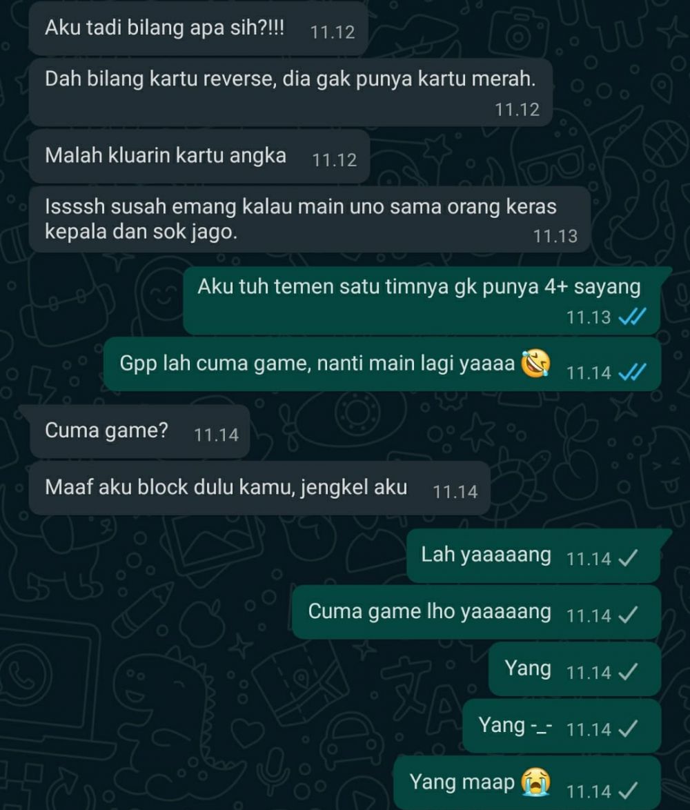 10 Chat lucu gamers berantem sama pacar ini bikin jomblo senyum jahat