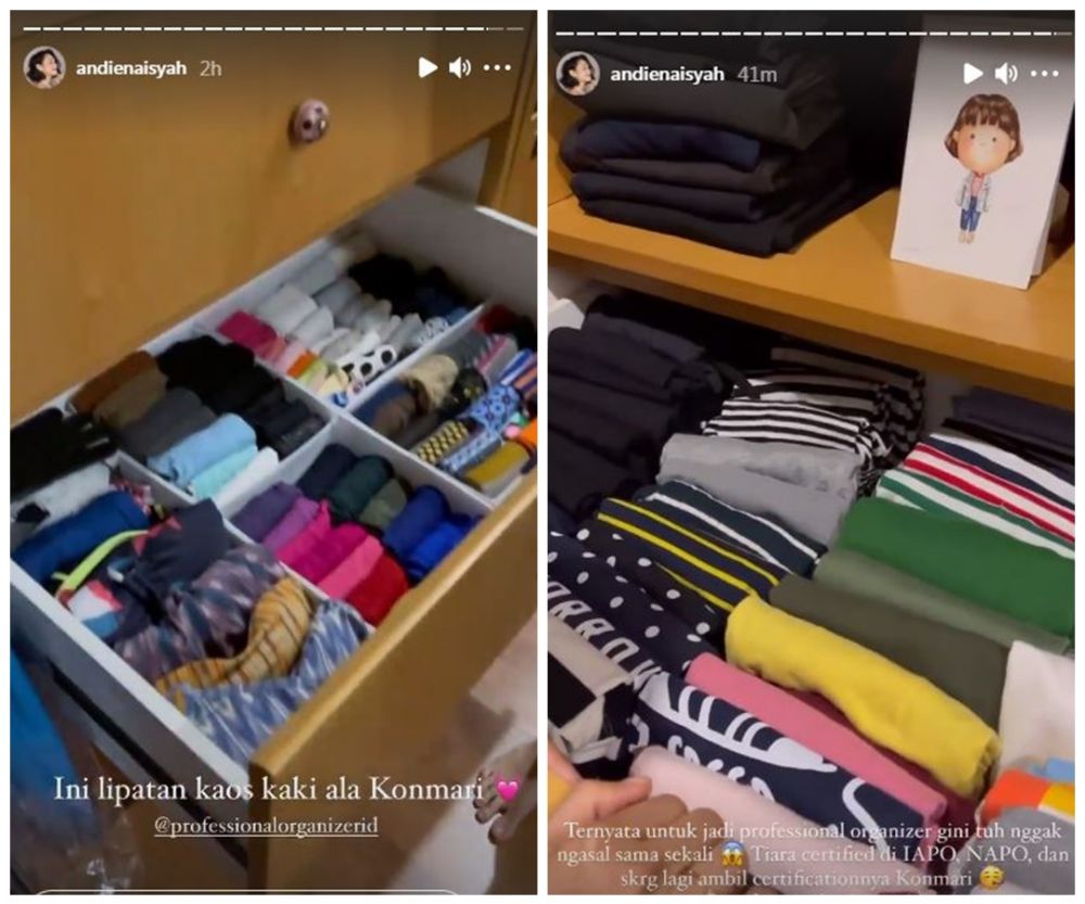Intip 10 potret walk in closet Andien Aisyah, ada ruang declutter-nya