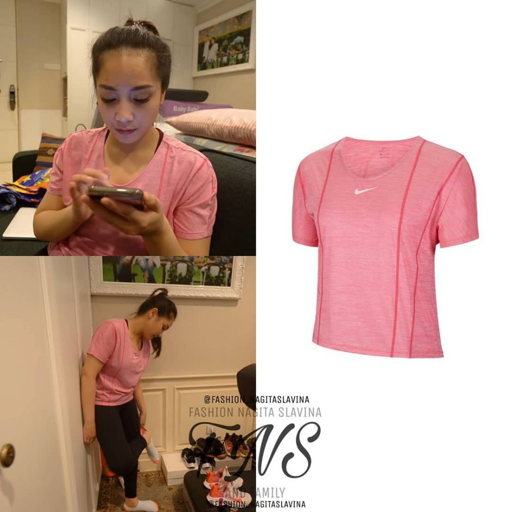 Taksiran harga 10 fashion item Nagita Slavina saat olahraga, fantastis