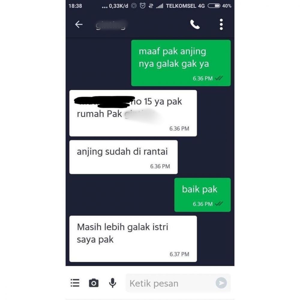10 Balasan chat lucu dari penumpang ojek online, bikin senyum tipis