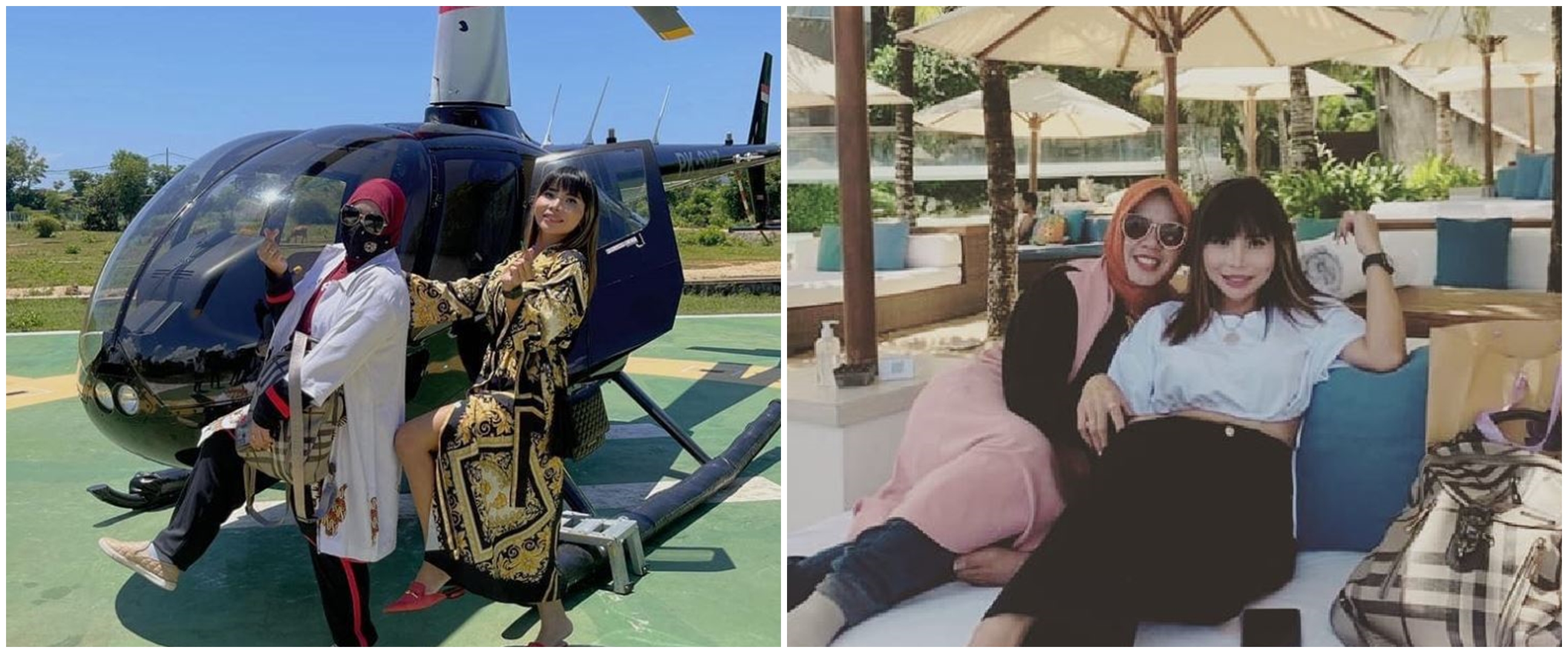 10 Potret Rohimah dan Eva Belisima liburan ke Bali, kompak abis