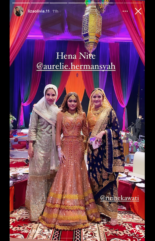 Gaya 10 seleb hadiri Henna Night Aurel Hermansyah, elegan dan glamor