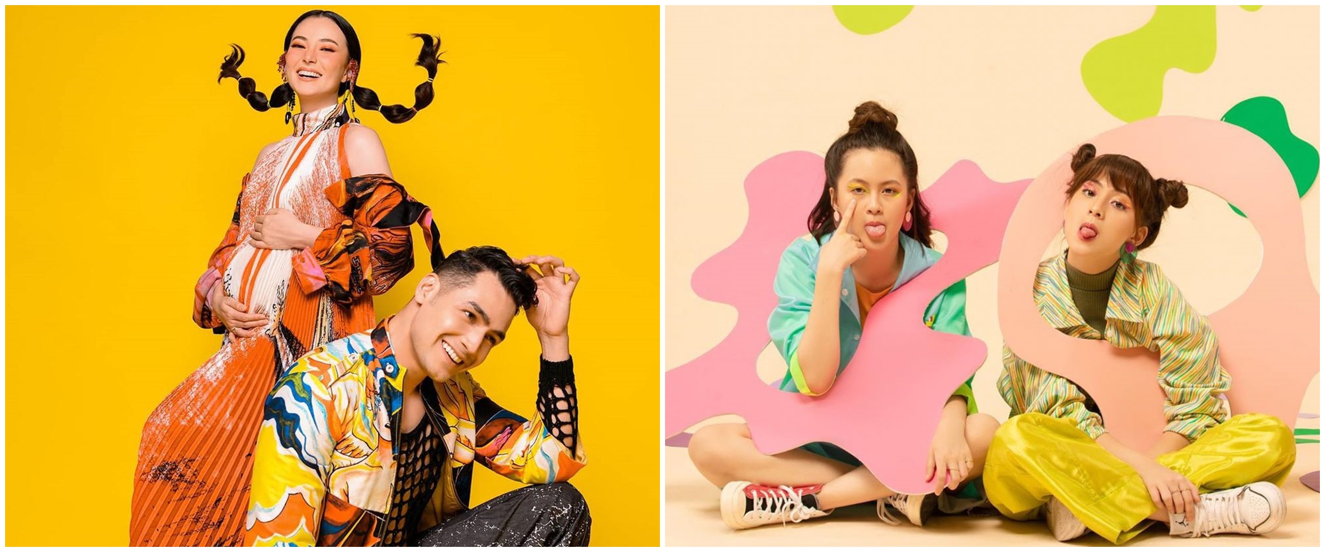 Beda gaya 8 seleb pemotretan bertema colorful, Saskia Chadwick gemesin