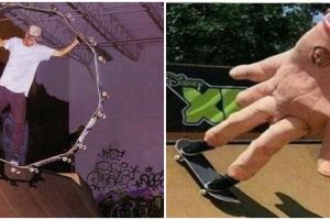 10 Aksi nyeleneh main skateboard ini nggak biasa, bikin mikir keras