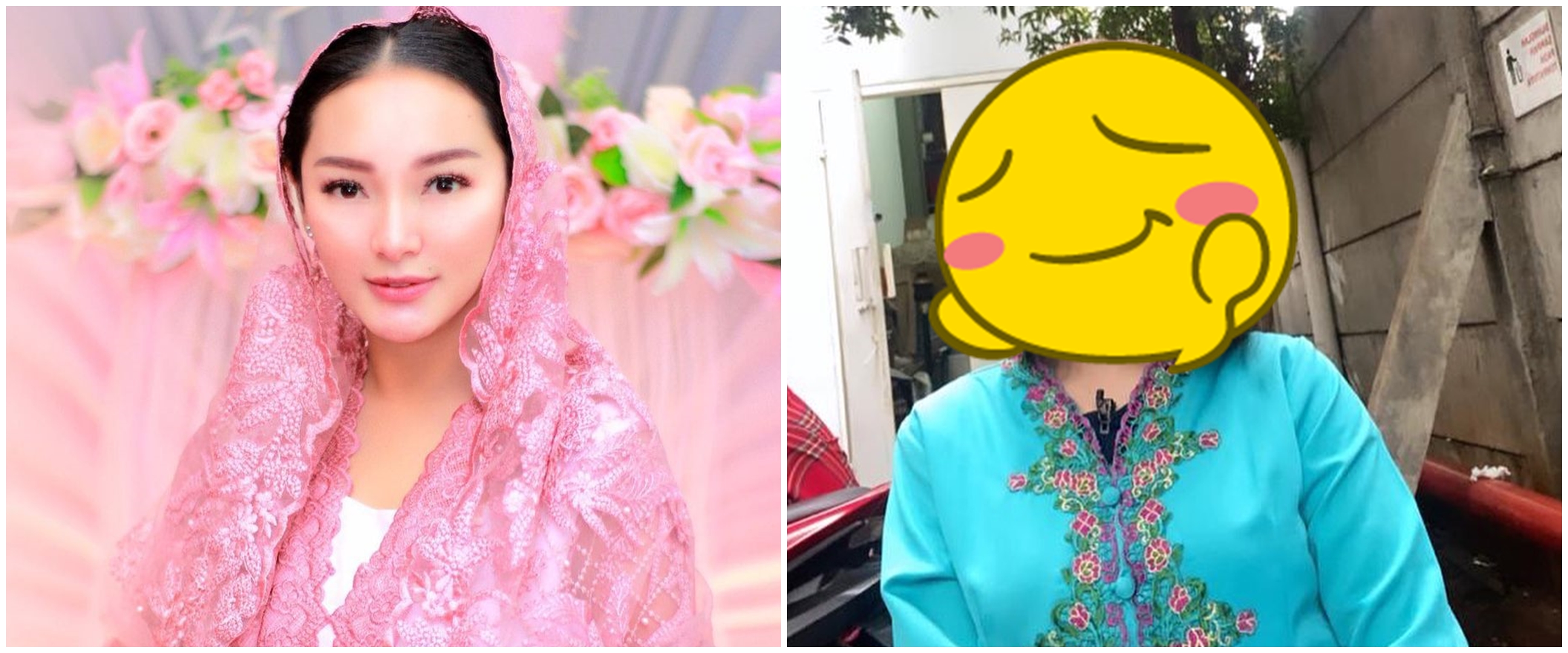 10 Pesona Zaskia Gotik pakai rambut palsu, beda dari biasanya