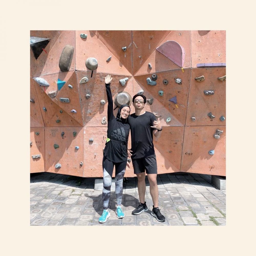 10 Potret Ayudia & Ditto Percussion saat olahraga bareng, couple goals