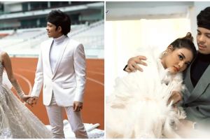 10 Potret prewedding Atta dan Aurel di GBK, bak pengantin sungguhan