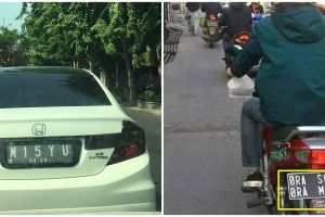20 Potret pelat nomor nyeleneh kendaraan ini curi perhatian