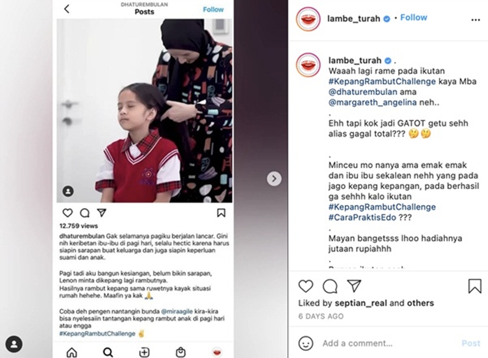 Heboh kepang rambut challenge vs menyiapkan sarapan kilat, yuk ikutan