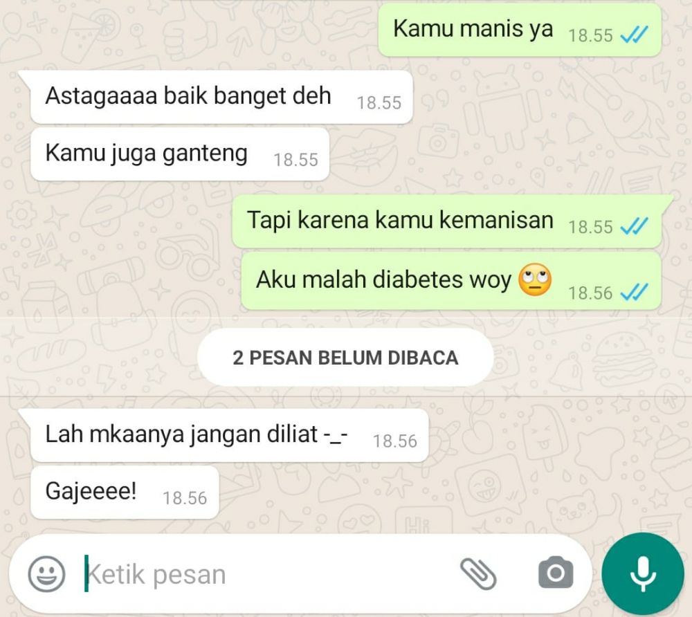 10 Chat orang gagal menggombal ini bikin jomblo senyum jahat