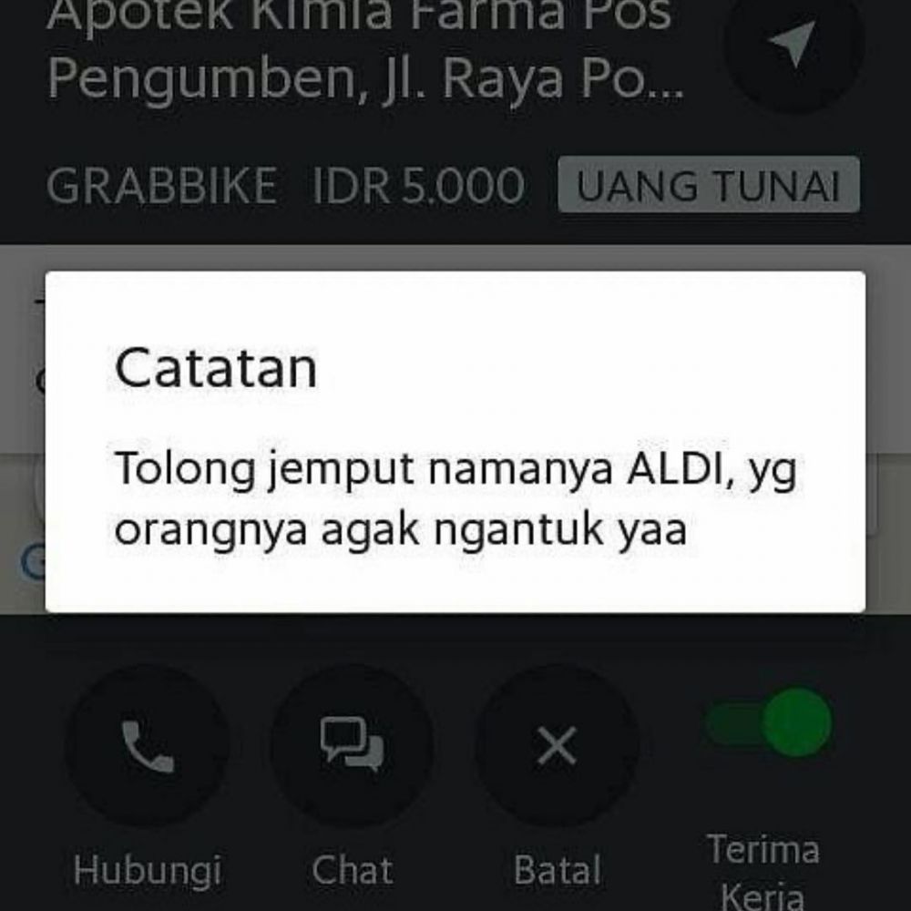 10 Catatan lucu untuk driver ojek online ini bikin senyum tipis