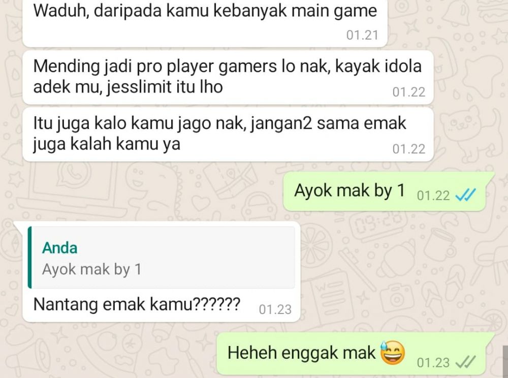 10 Chat lucu nasihat dari orang tua ke anak, isinya nyeleneh abis