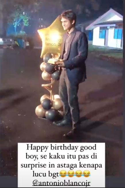 8 Momen ultah Antonio Blanco Jr, dapat kejutan di lokasi syuting