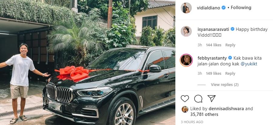 8 Momen perayaan ulang tahun ke-31 Vidi Aldiano, dapat kado mobil