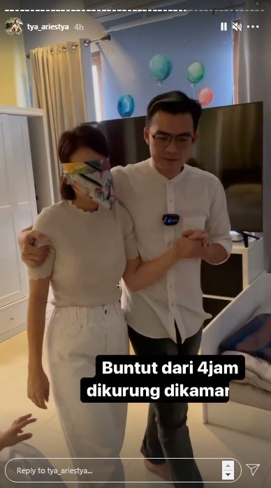 8 Momen perayaan ultah Tya Ariestya ke-35, sempat dikurung di kamar