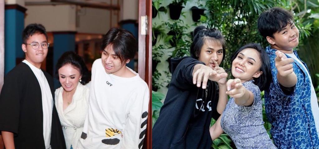 10 Potret kompak Yuni Shara dan dua putranya, gayanya curi perhatian