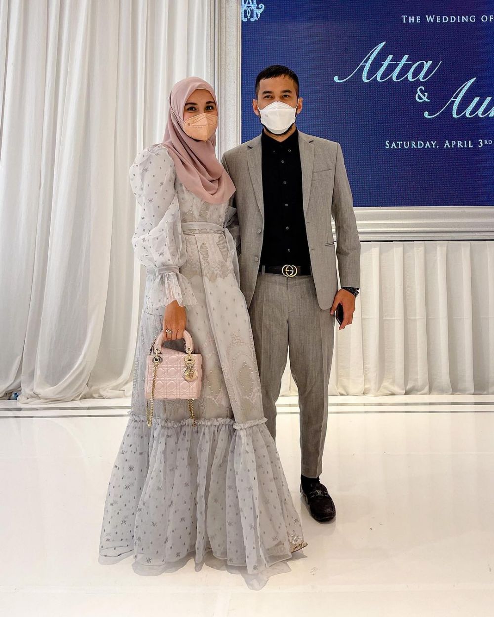 Gaya 13 pasangan seleb kondangan di syukuran pernikahan Atta dan Aurel