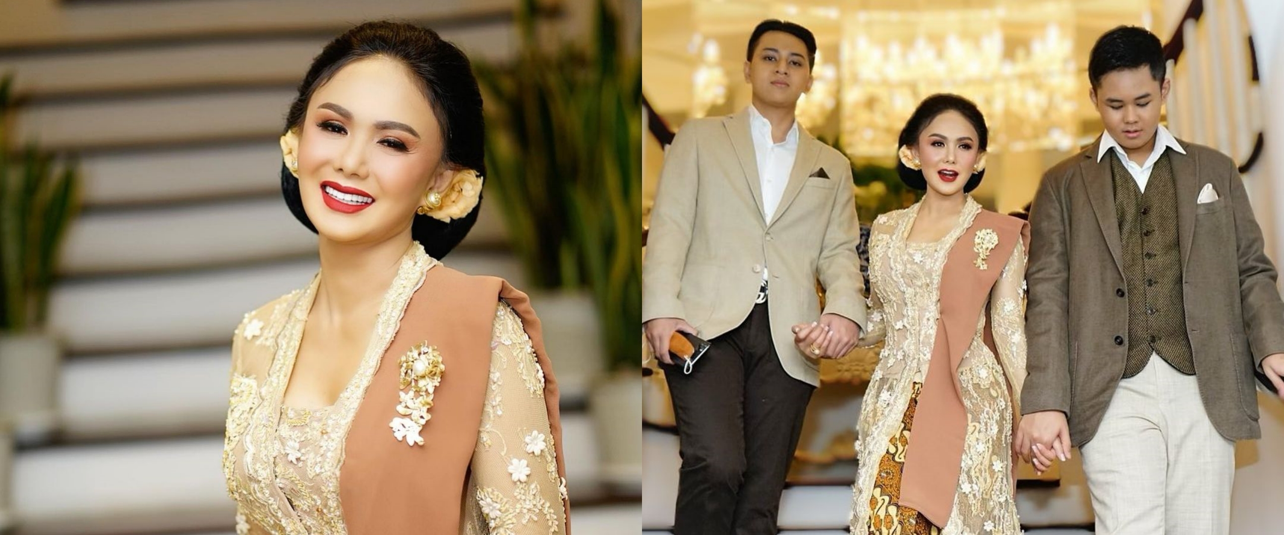 10 Gaya Yuni Shara di nikahan Atta dan Aurel, anggun maksimal