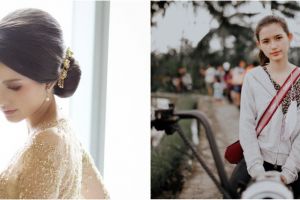 10 Gaya memesona Sarah Menzel hadiri pernikahan Aurel dan Atta