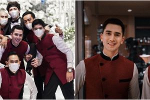 8 Potret Al Ghazali jadi groomsmen di pernikahan Atta & Aurel, gagah