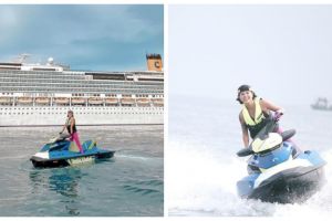 Gaya 7 selebgram main jetski saat liburan, Awkarin beli alat sendiri