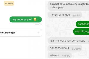 11 Chat lucu driver ojek online nyapa customer ini bikin cekikikan