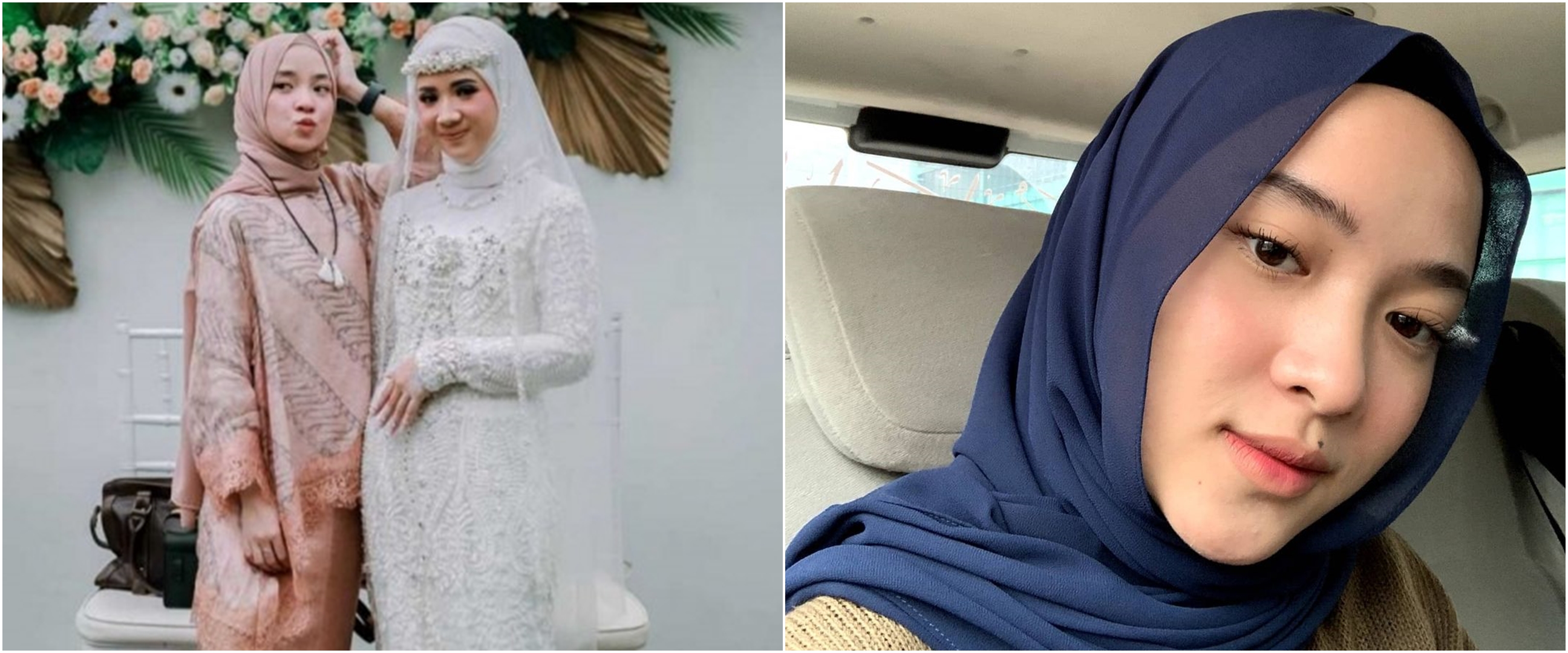 8 Potret Nissa Sabyan di pernikahan sang kakak, gayanya curi perhatian
