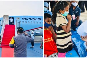 8 Momen Presiden Jokowi tinjau warga NTT, beri korban bencana jaket