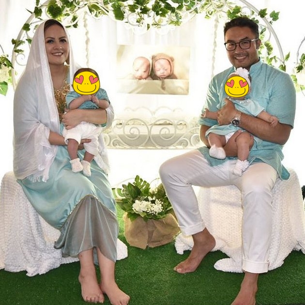 5 Potret akikah anak kembar seleb, terbaru Guntur Triyoga