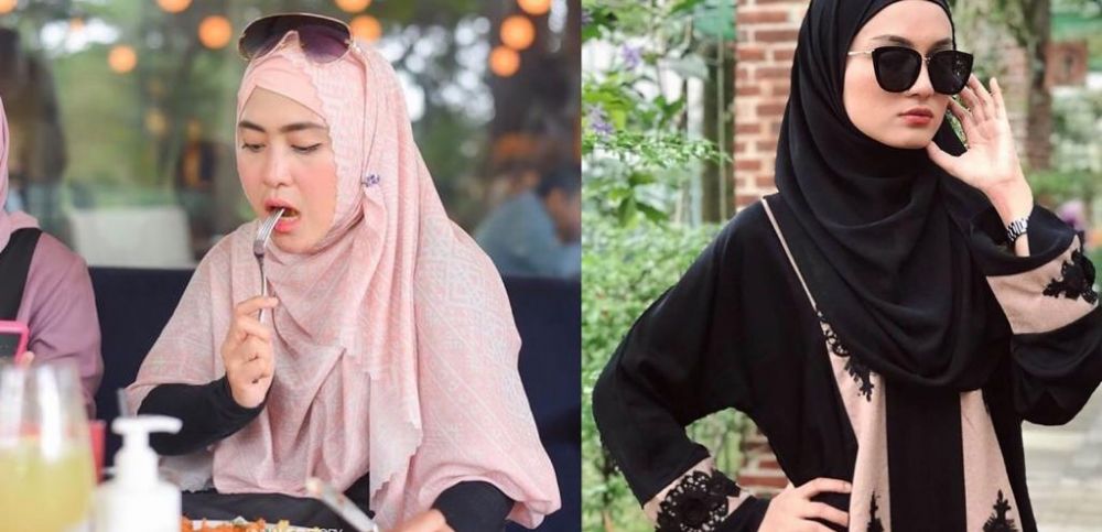 8 Potret adu gaya OOTD April Jasmine & Jihan Salsabila, hijabers modis